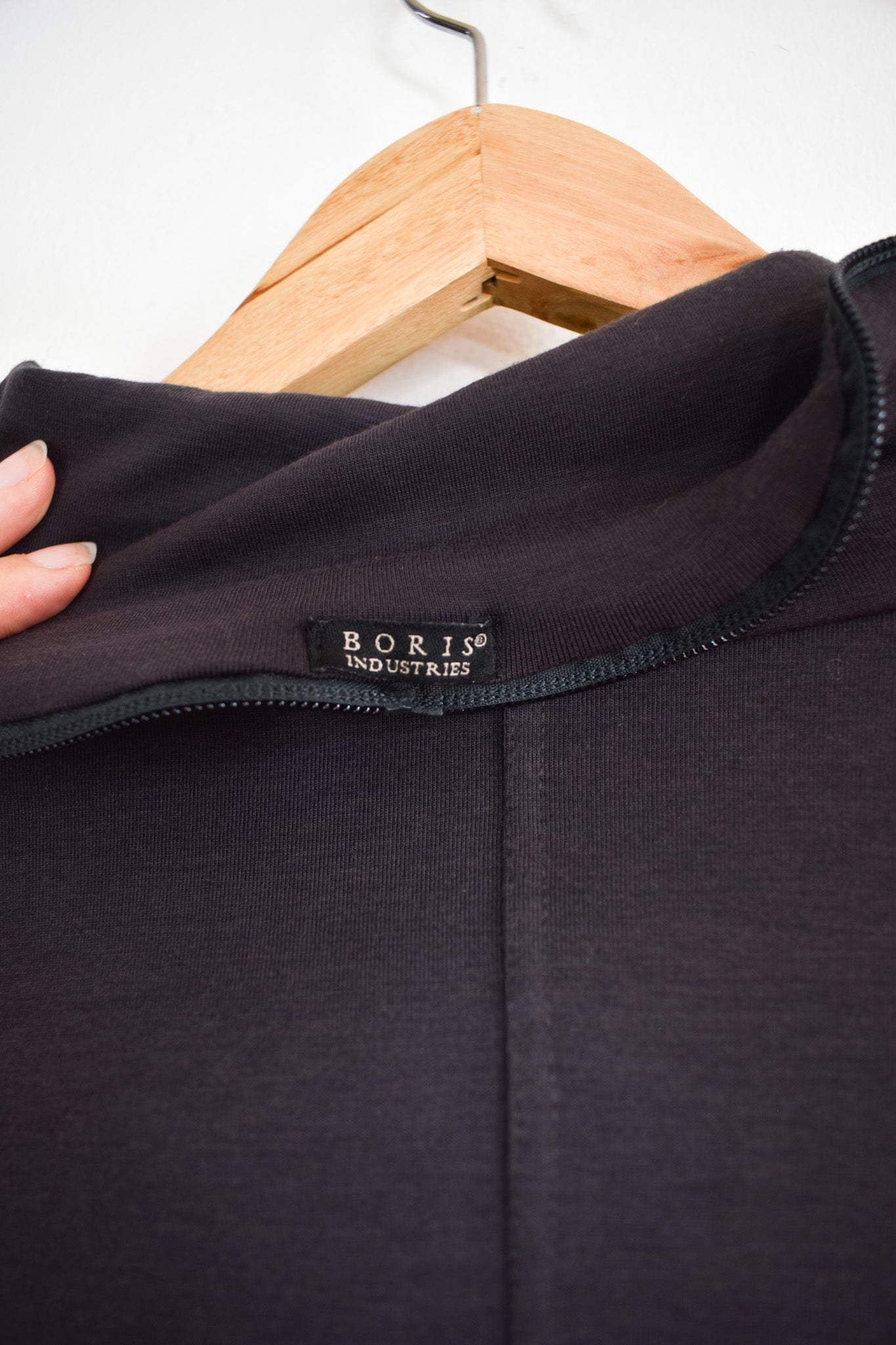 Jersey twirly collar cardigan