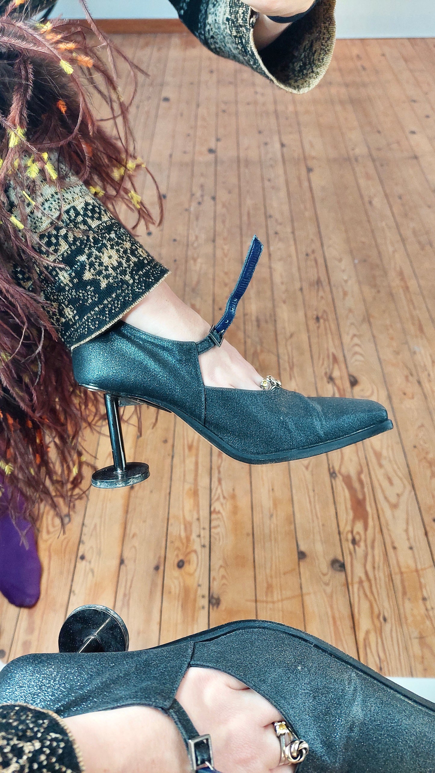 Metal disk heels by Muxart