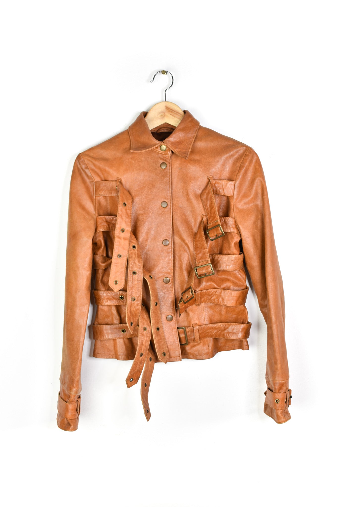 Cottonade leather jacket