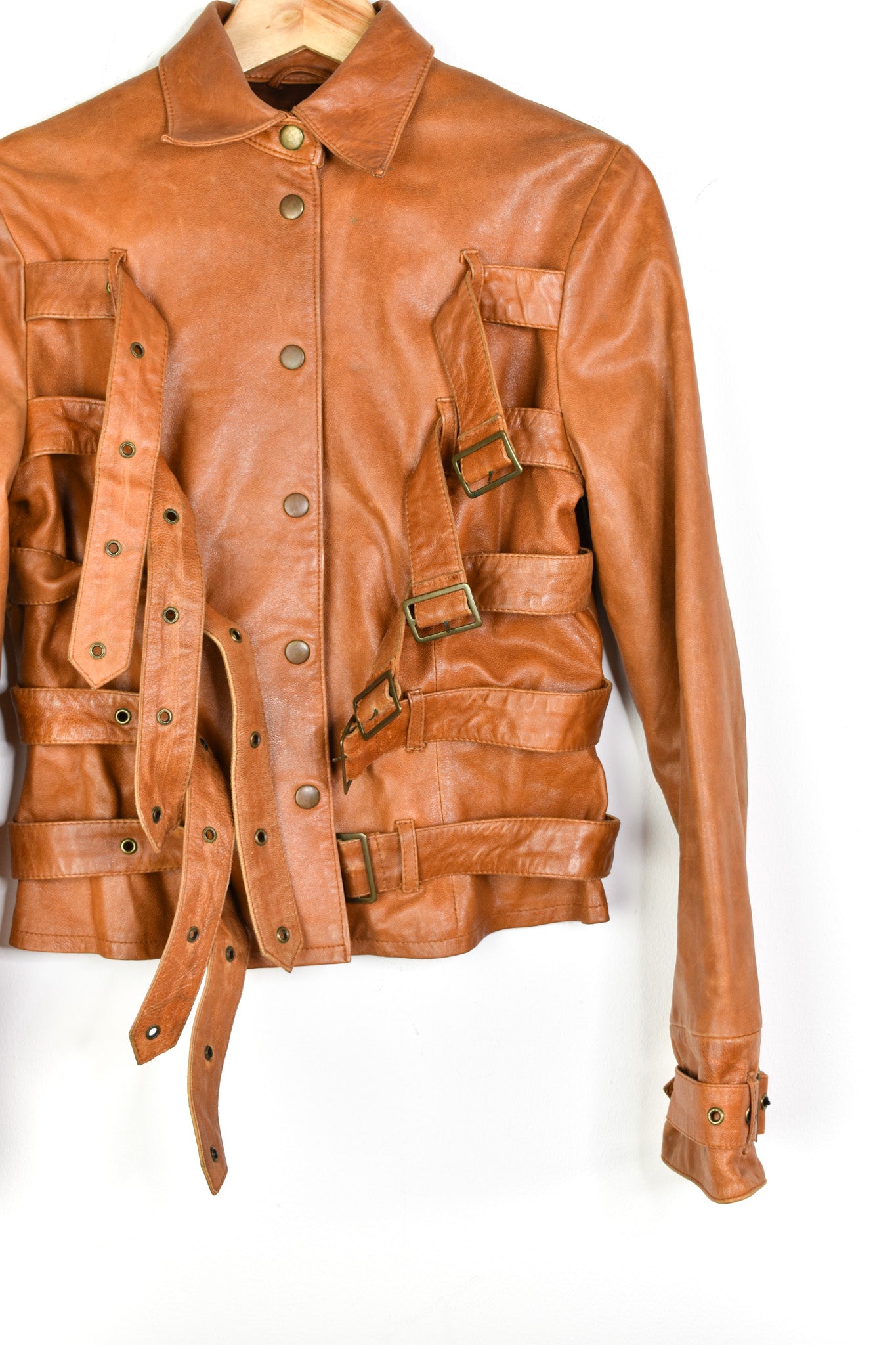 Cottonade leather jacket
