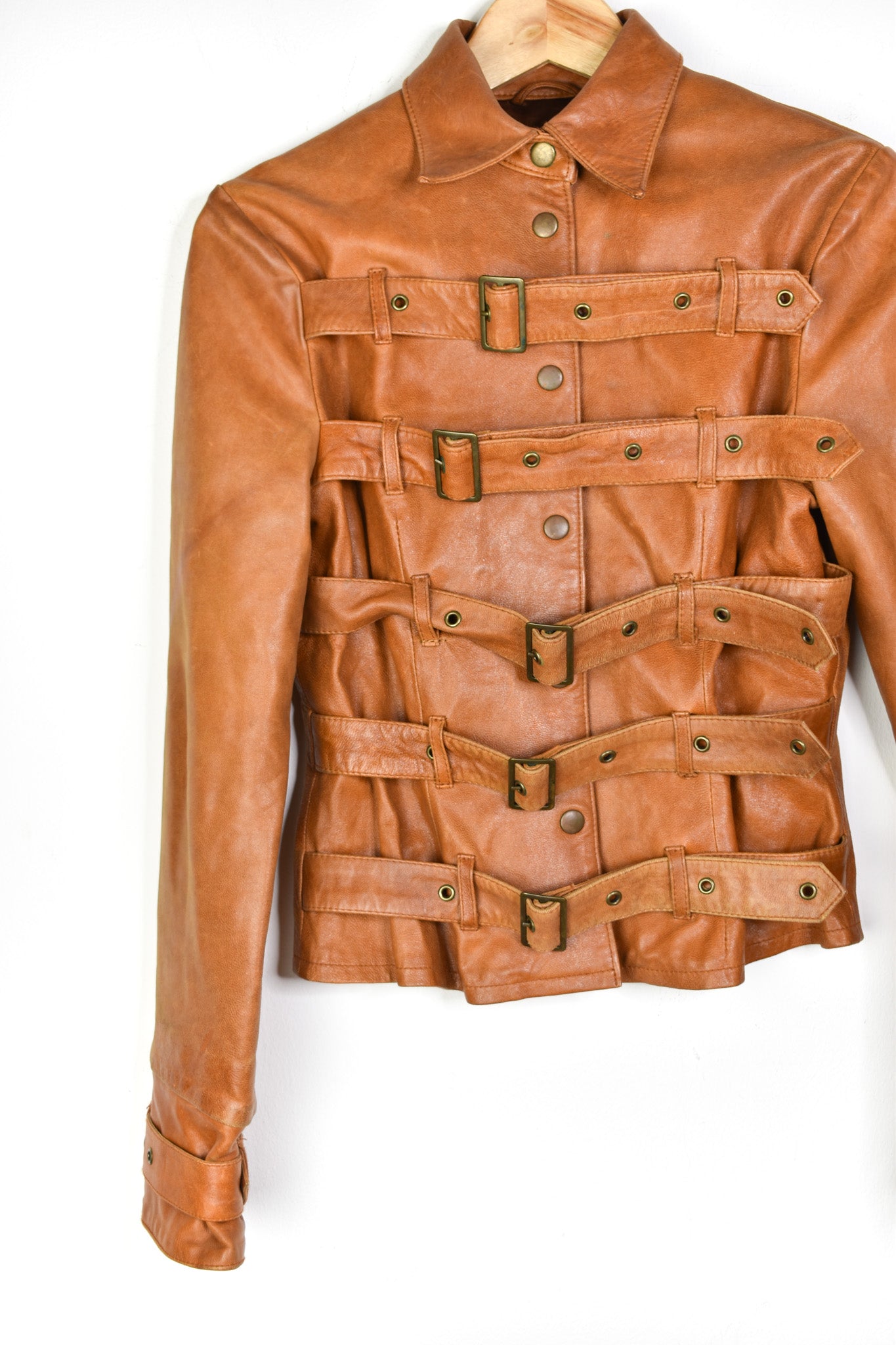 Cottonade leather jacket
