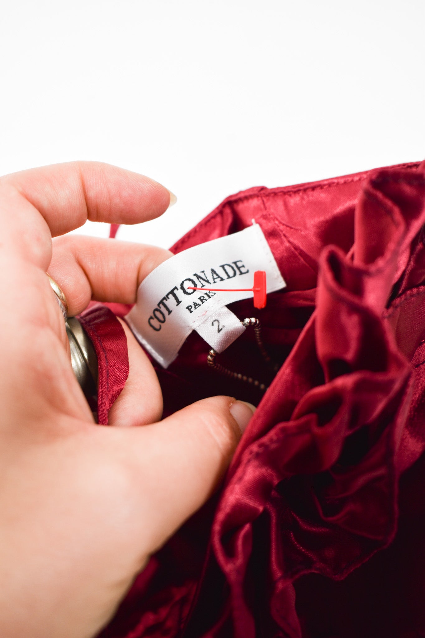 Cherry coloured corset
