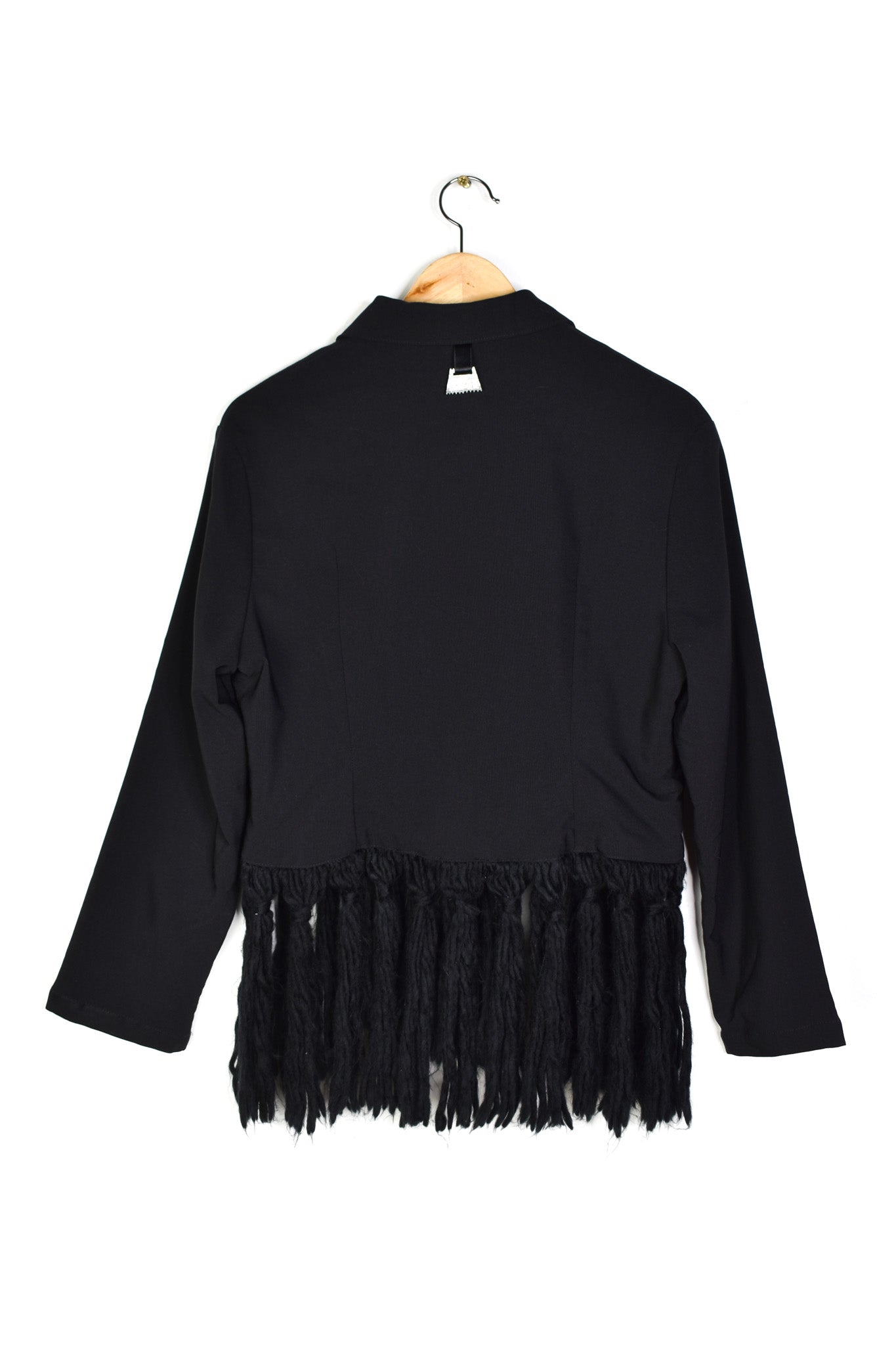 Jacket with large wool fringe
