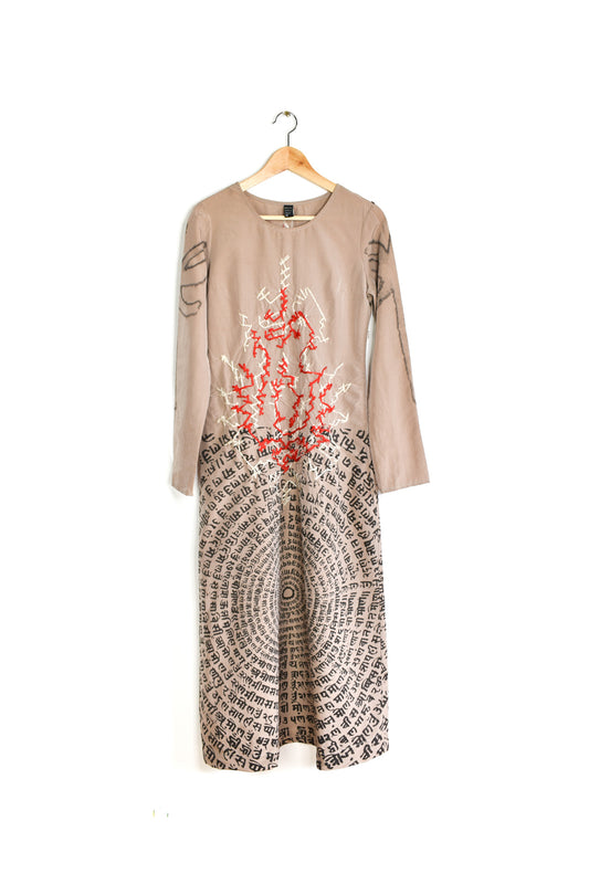 E-Play embroidered maxi dress