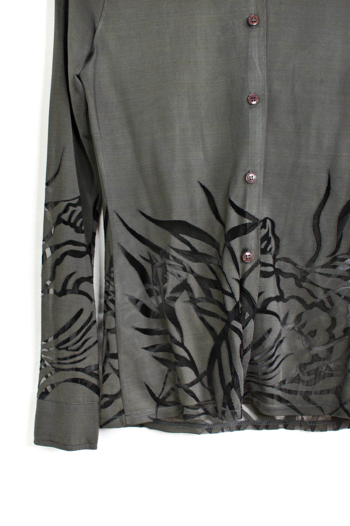 Viscose blouse with see-through pattern