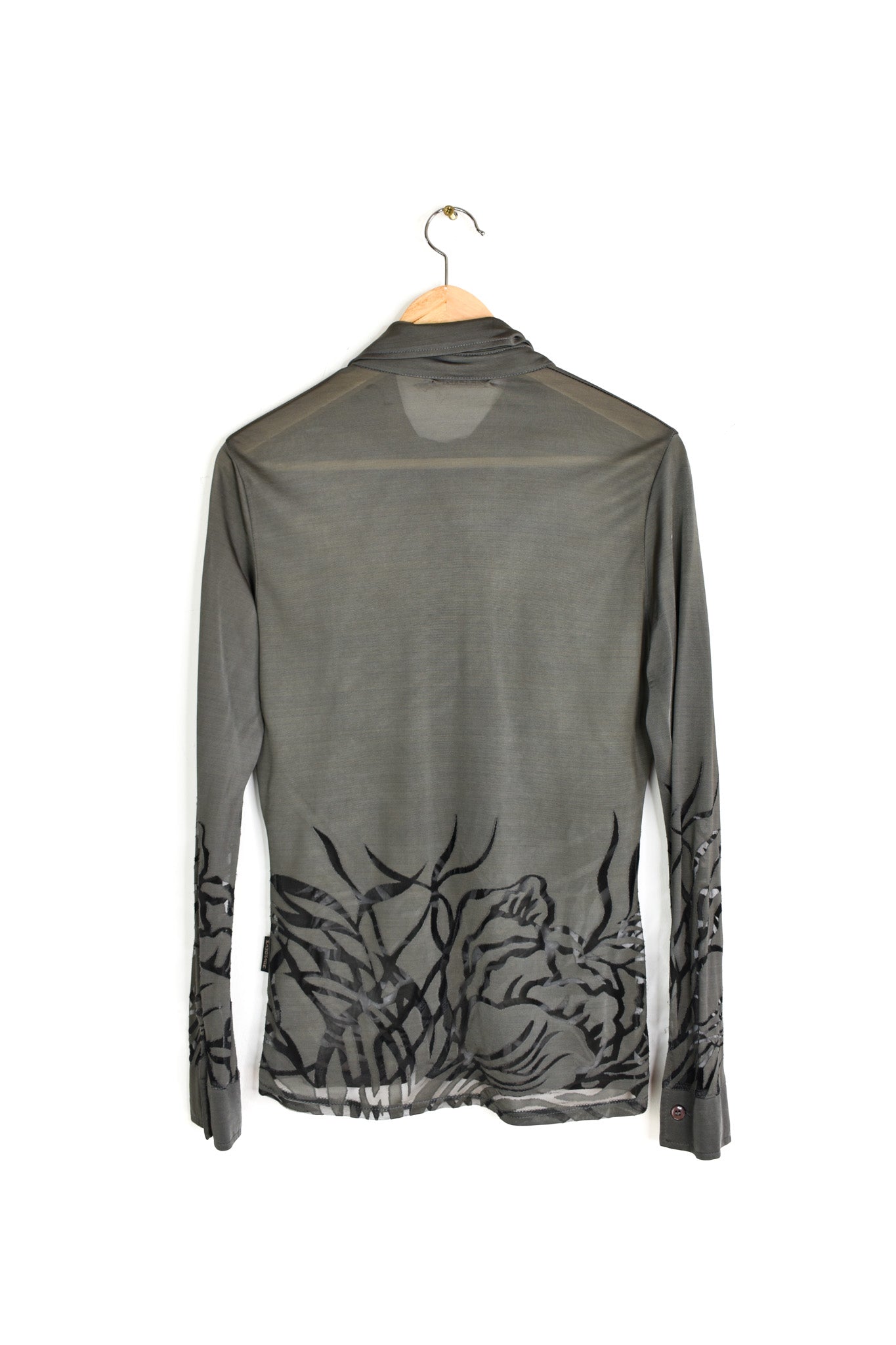 Viscose blouse with see-through pattern