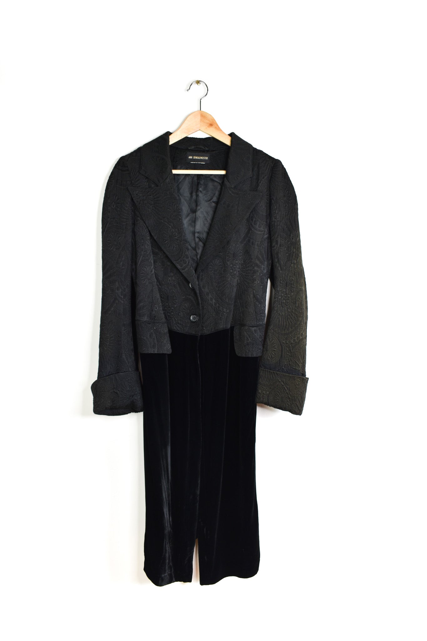 Ann Demeulemeester brocade and velvet jacket