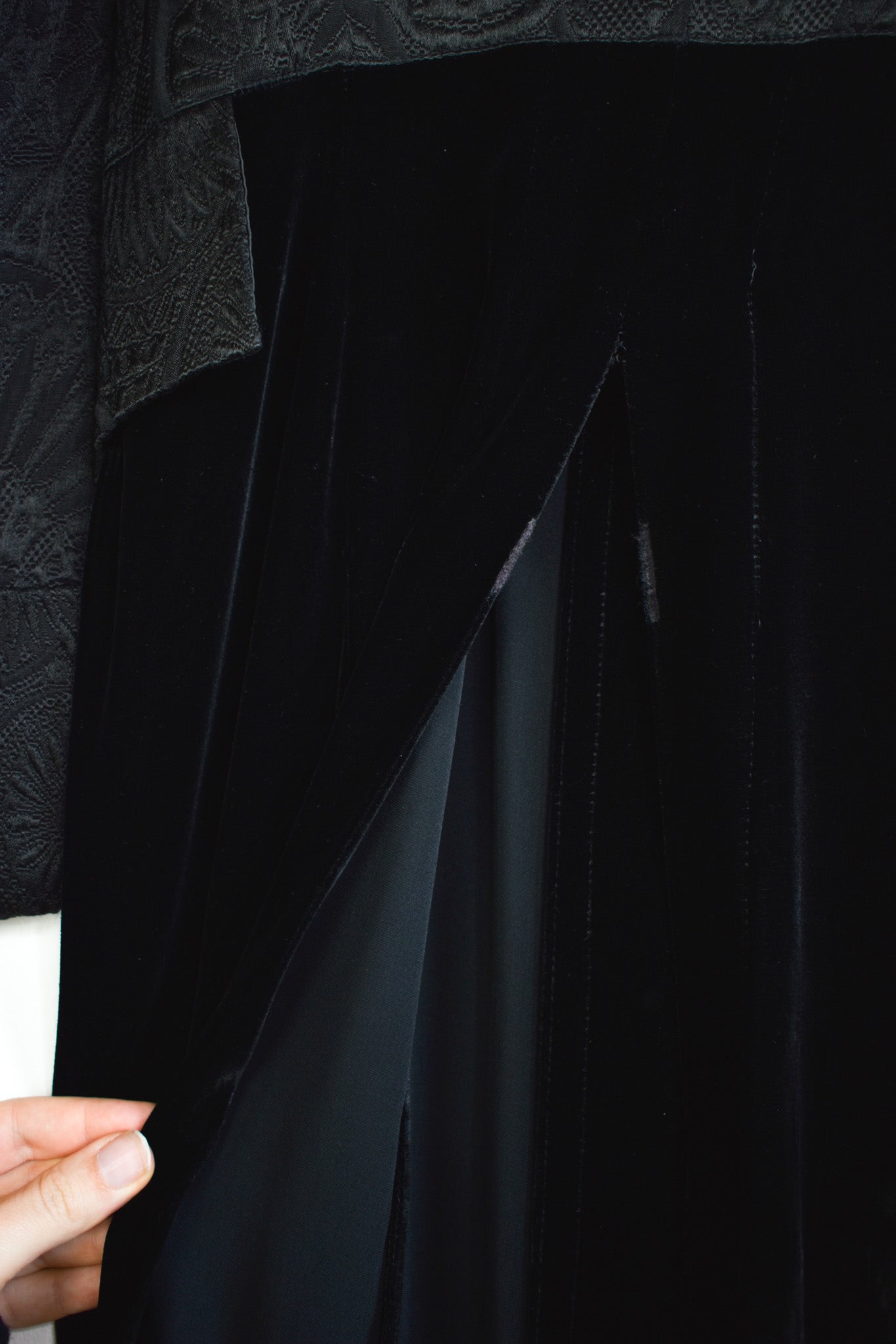 Ann Demeulemeester brocade and velvet jacket