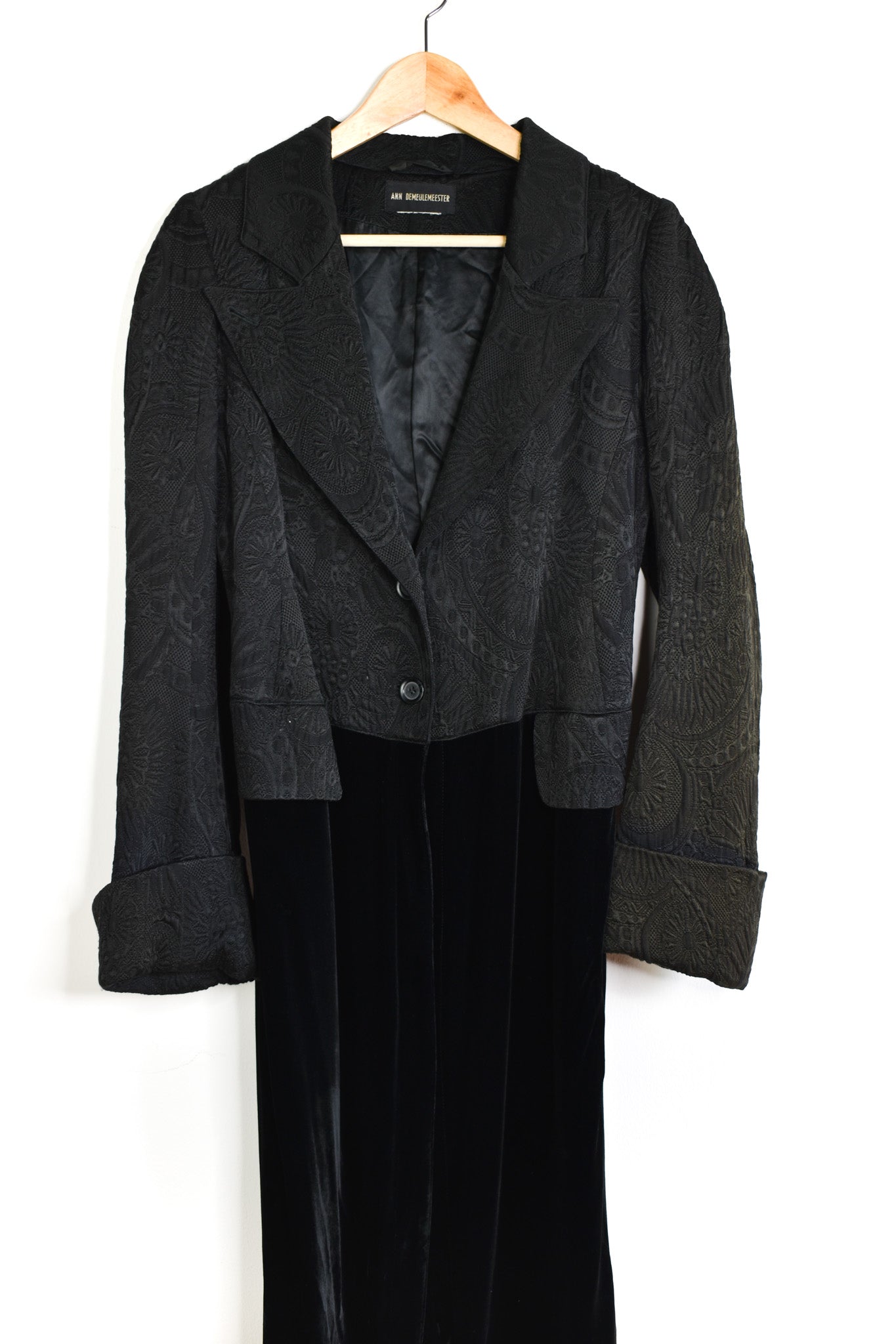 Ann Demeulemeester brocade and velvet jacket