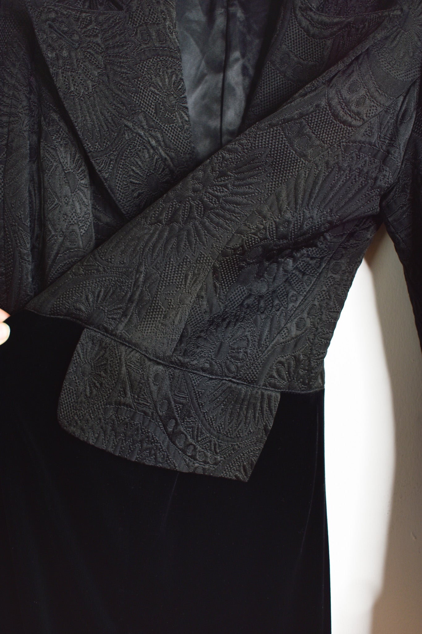 Ann Demeulemeester brocade and velvet jacket