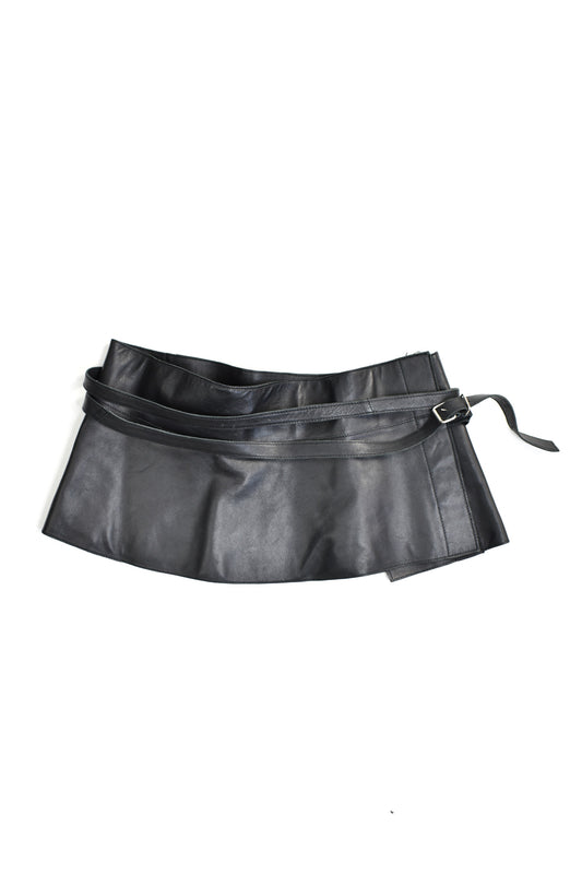 Wide leather belt