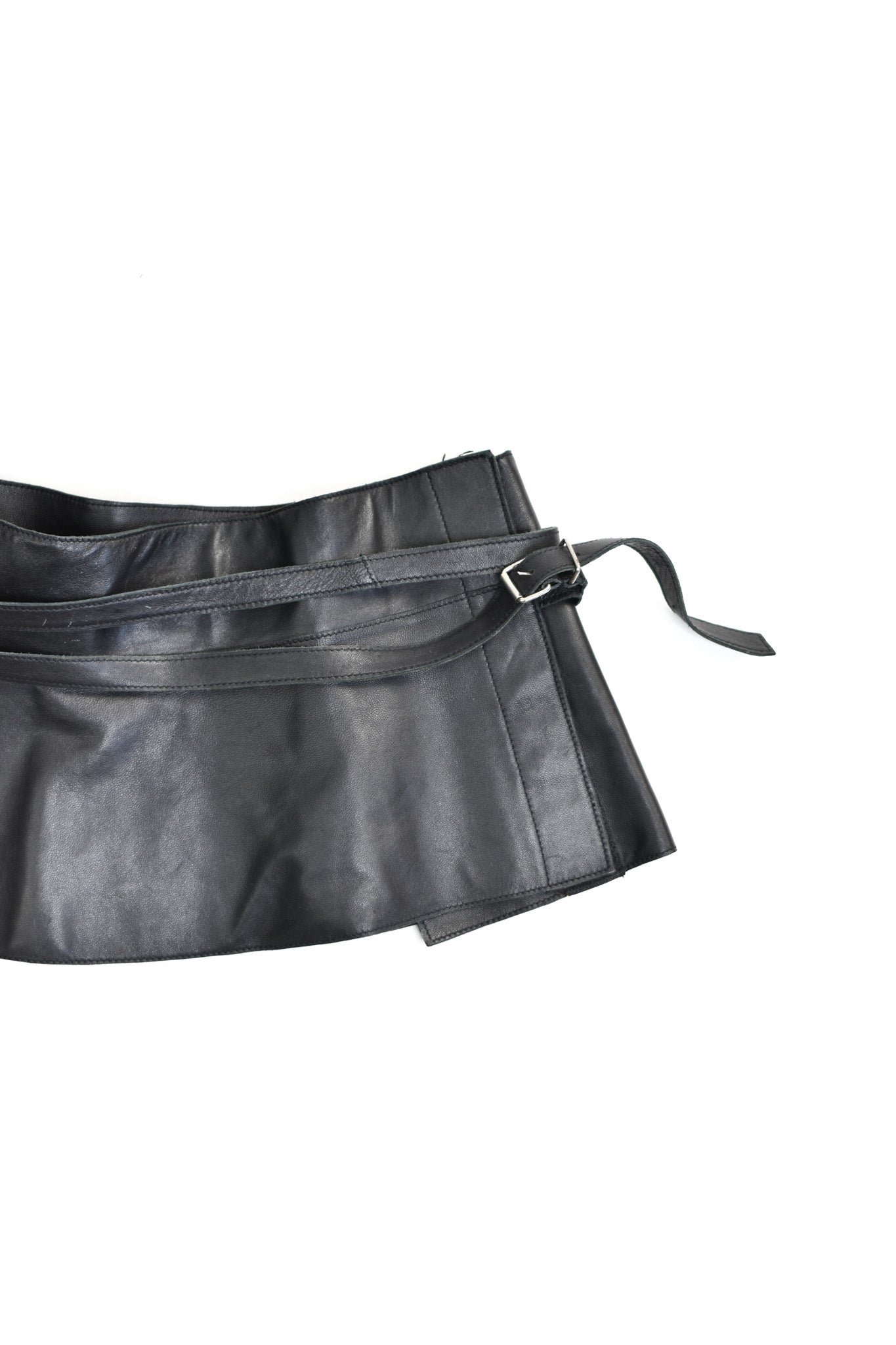 Wide leather belt