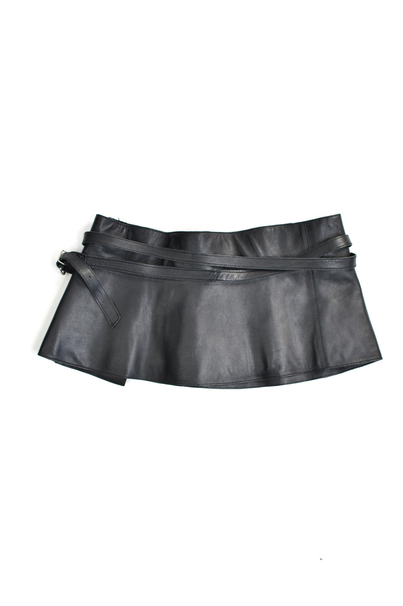 Wide leather belt