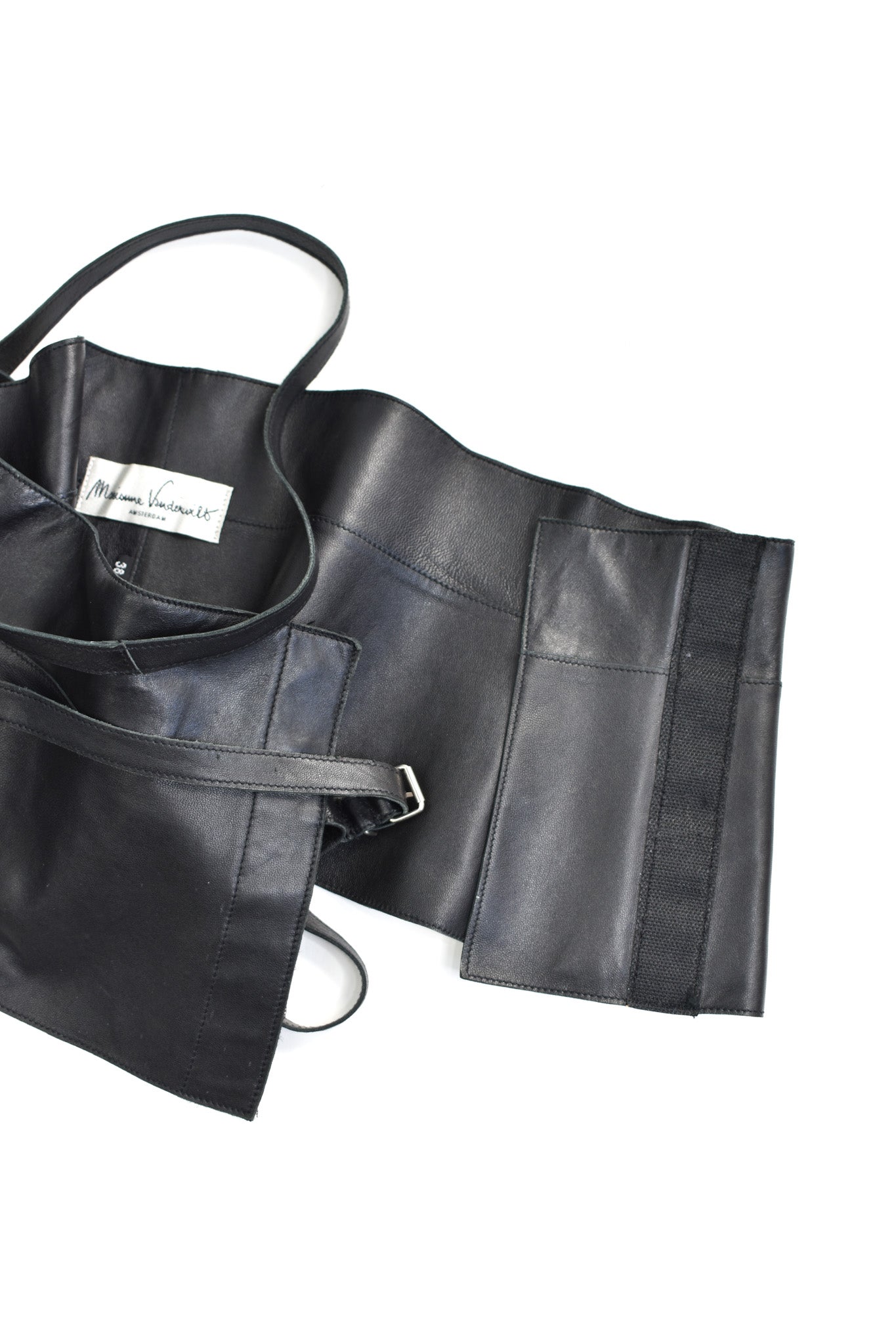 Wide leather belt