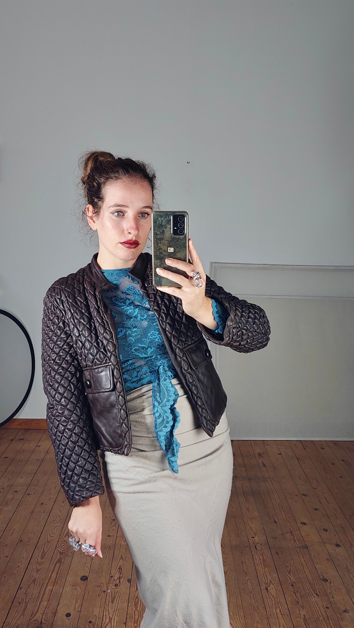 Quilted leather jacket Collection Privee?