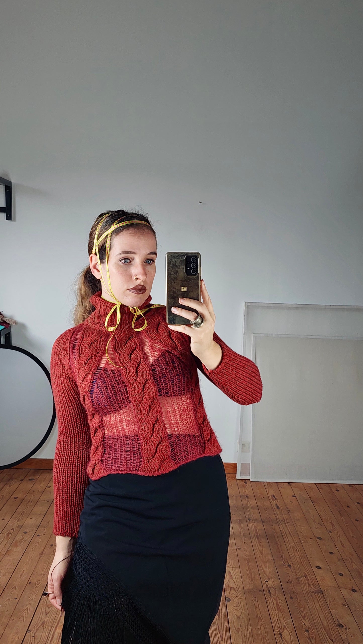 Wool cable jumper