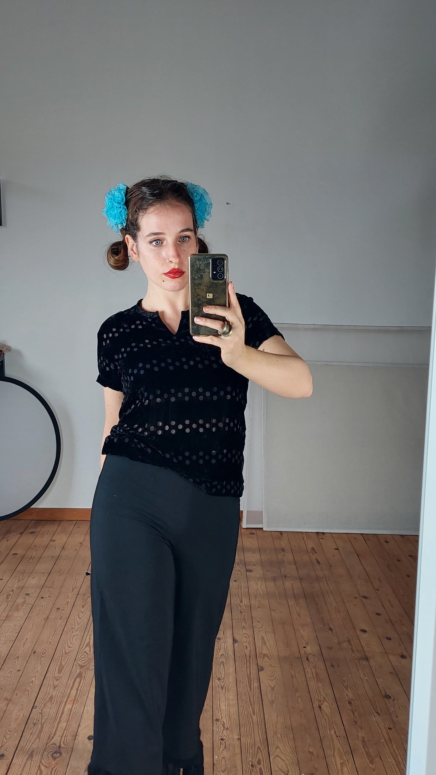 Comme des Garçons dotted velvet top
