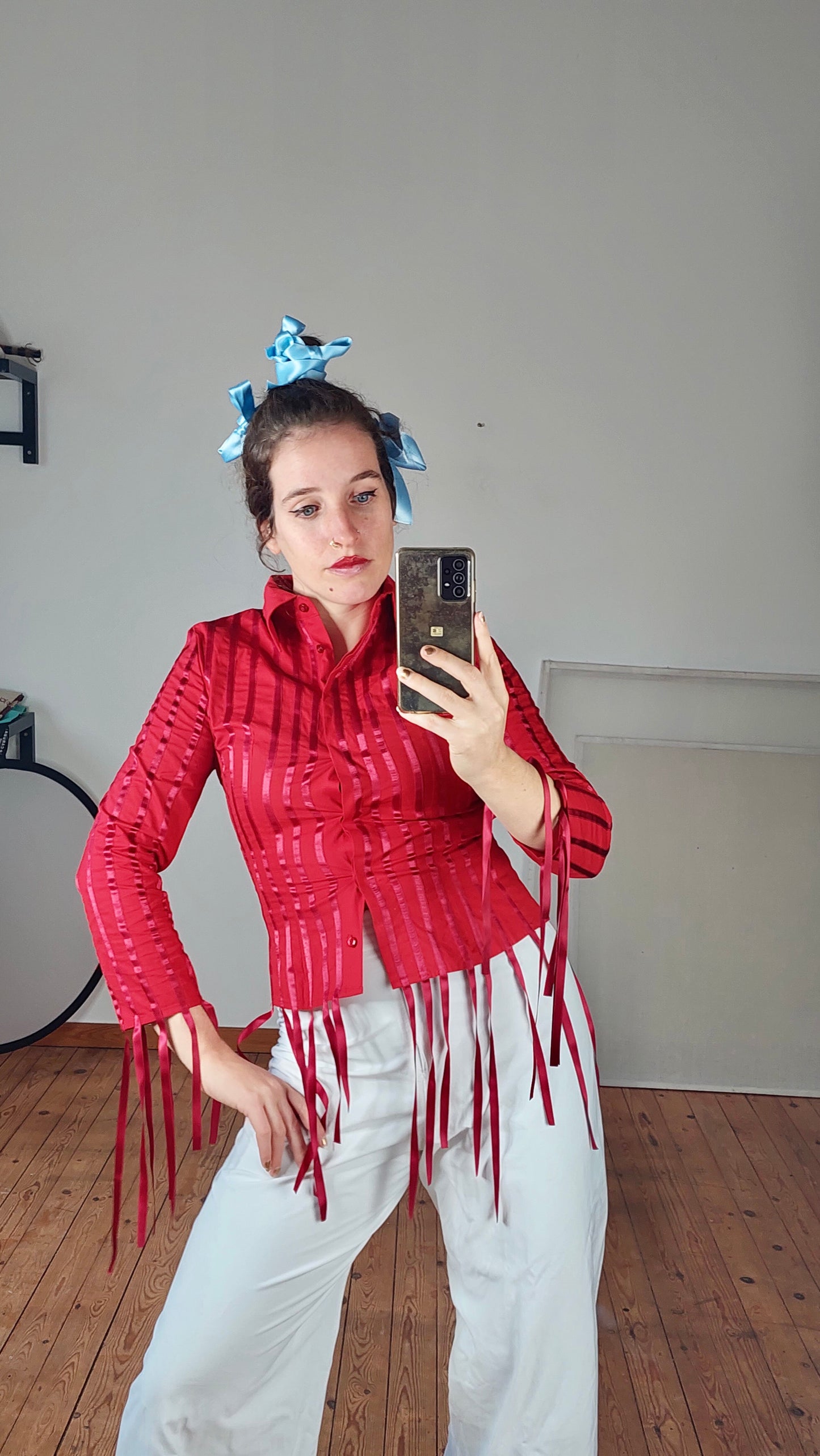 Ribbons running wild blouse