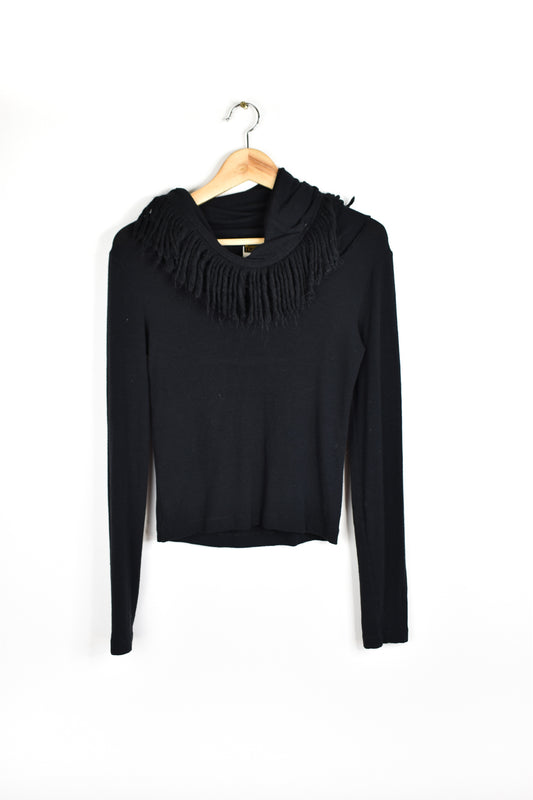 Plein Sud fringe collar top