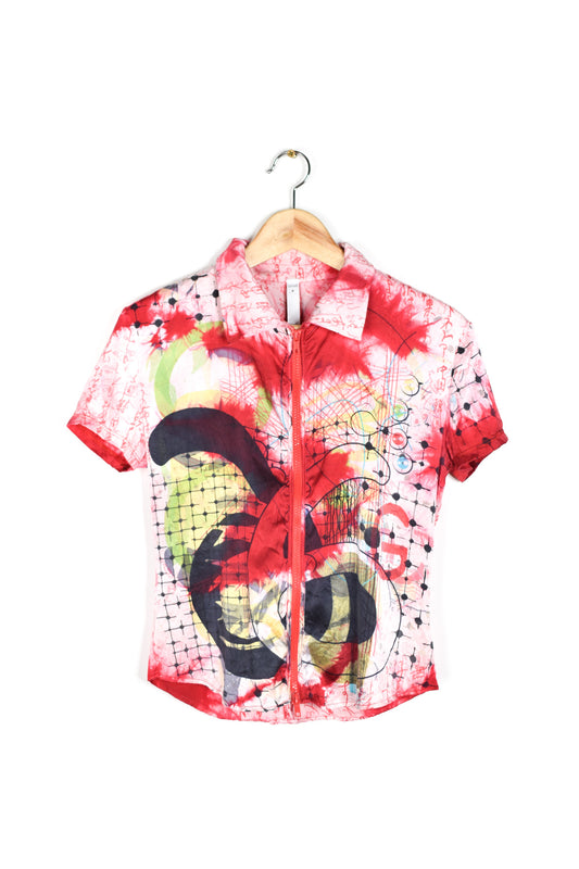 Painterly silk top