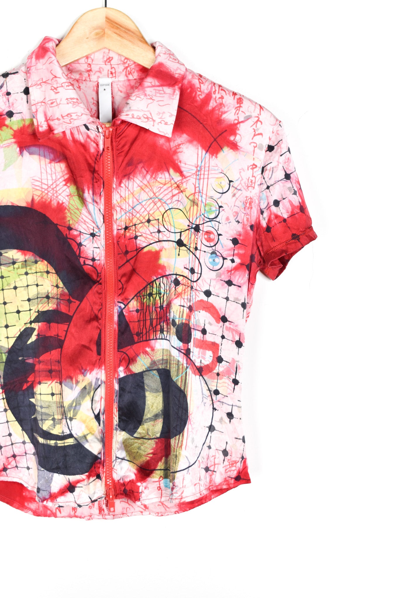 Painterly silk top