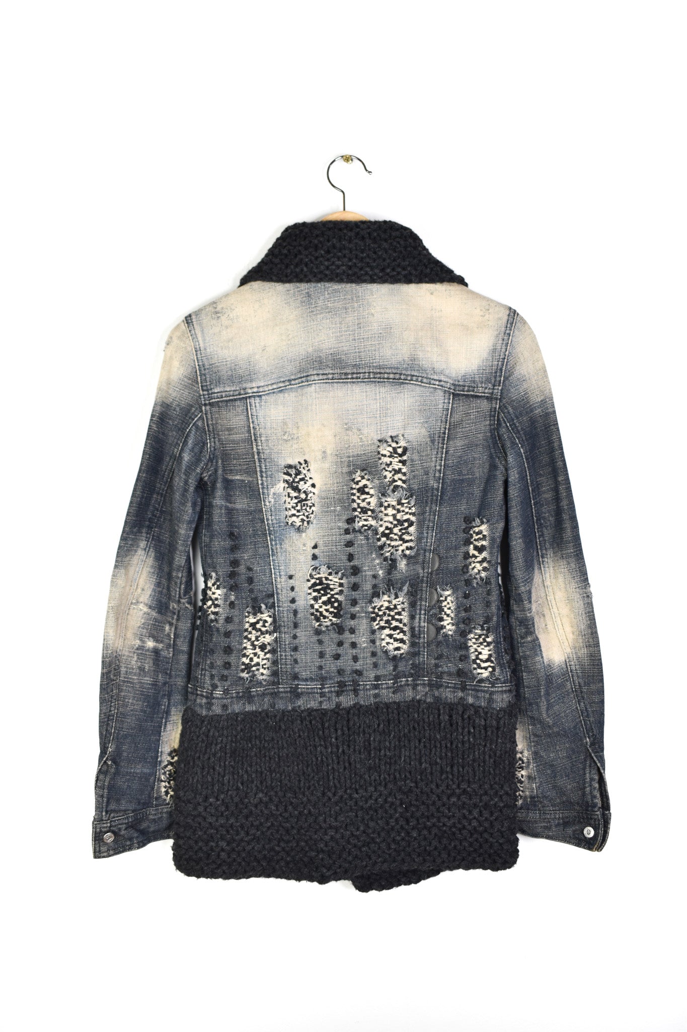 Knitted denim jacket