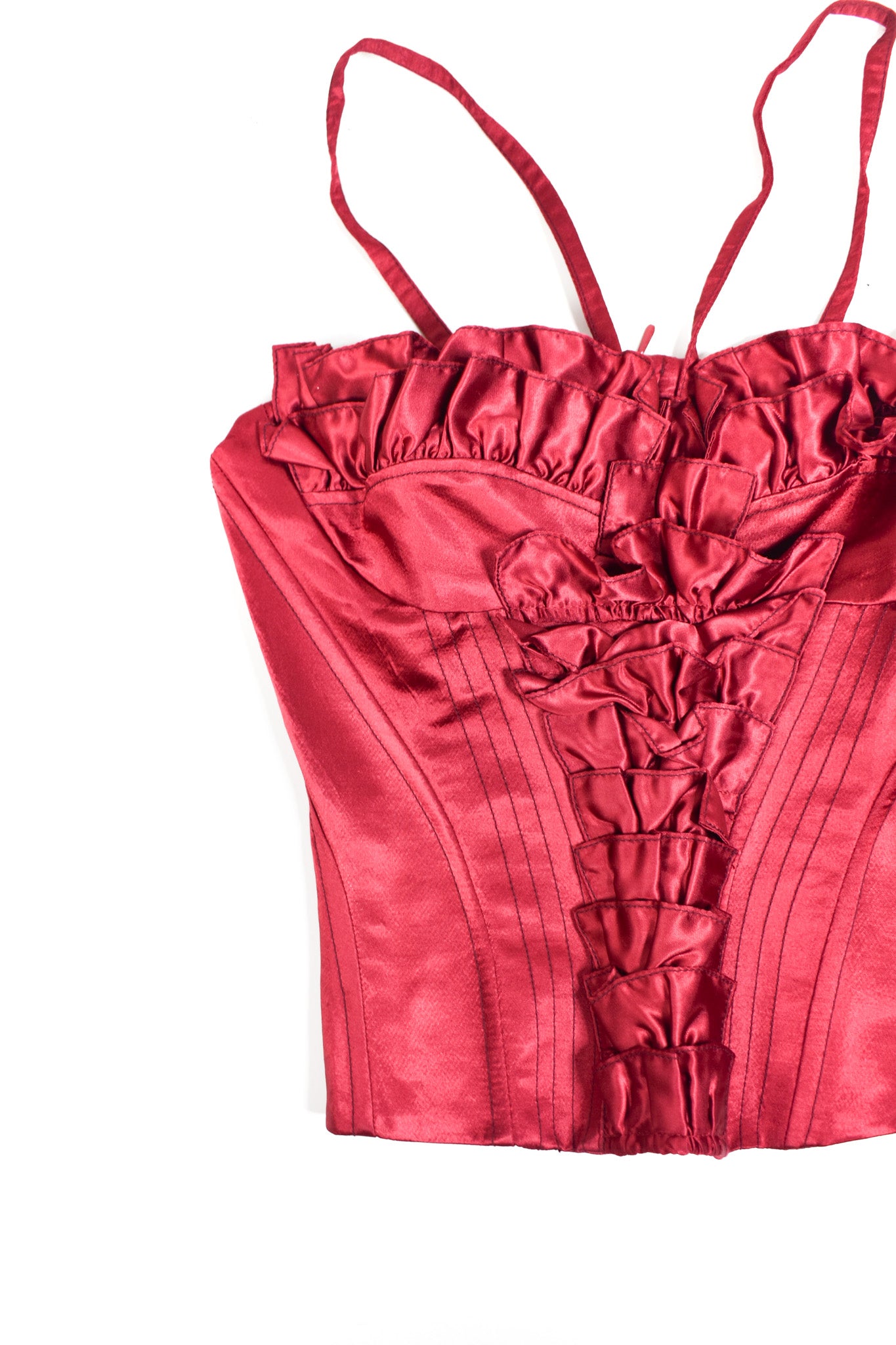 Cherry coloured corset
