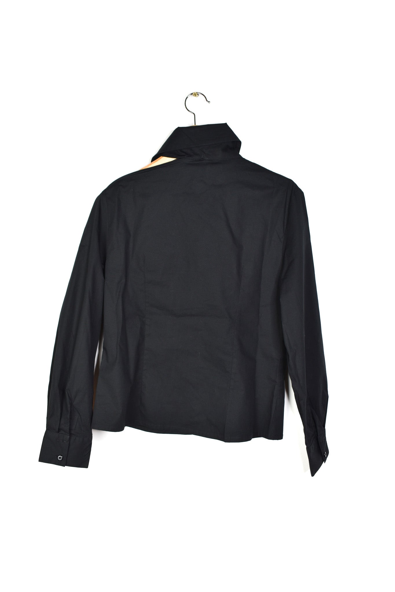 Cottonade blouse with open neckline