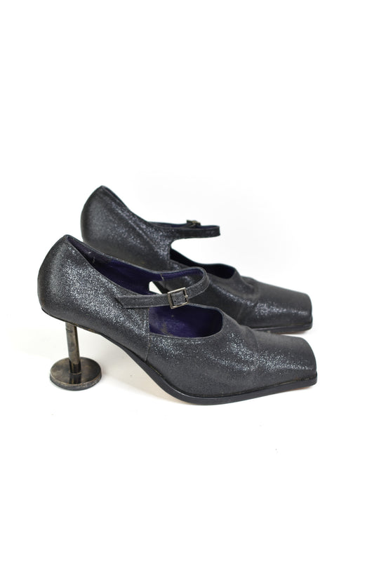 Metal disk heels by Muxart