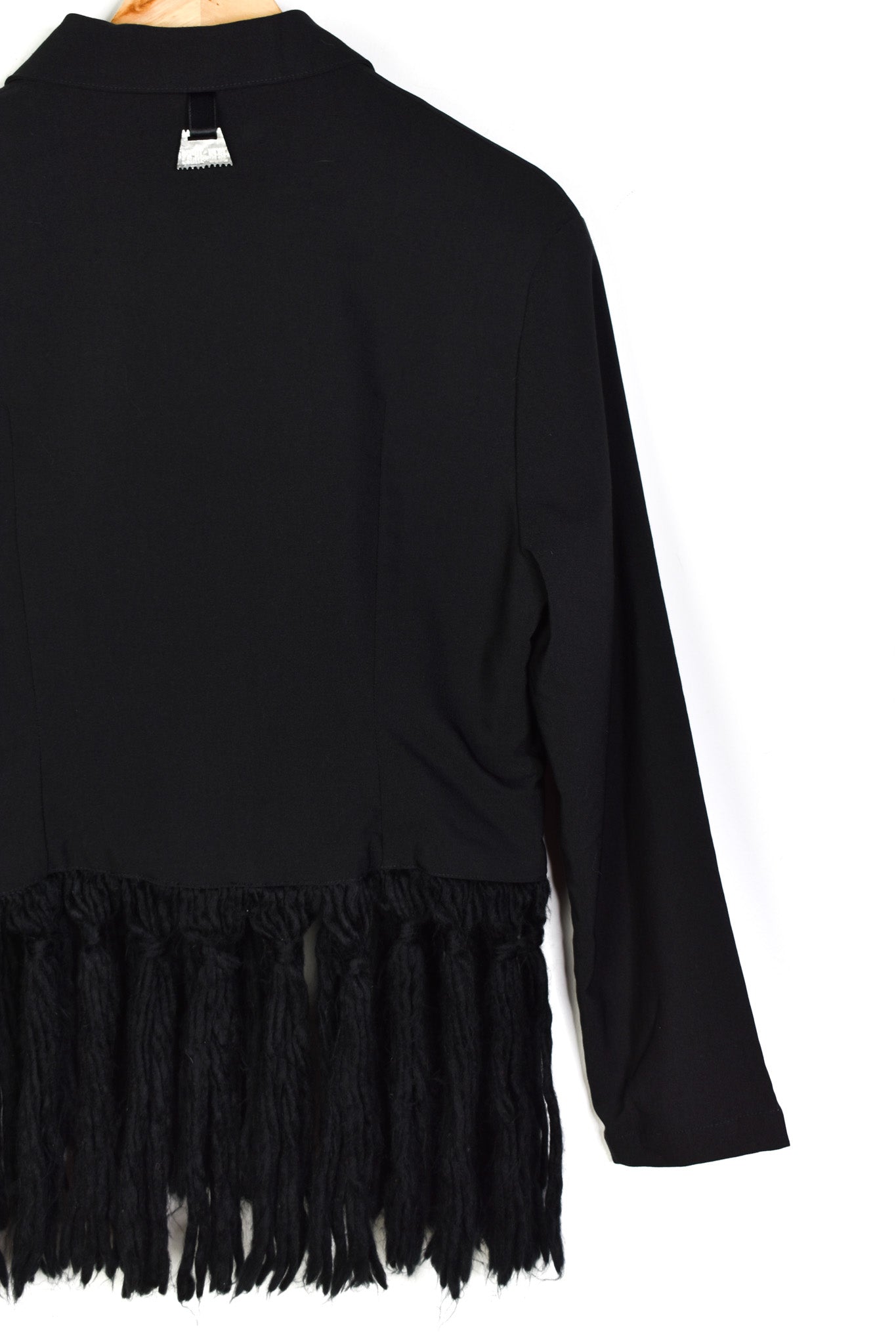 Jacket with large wool fringe