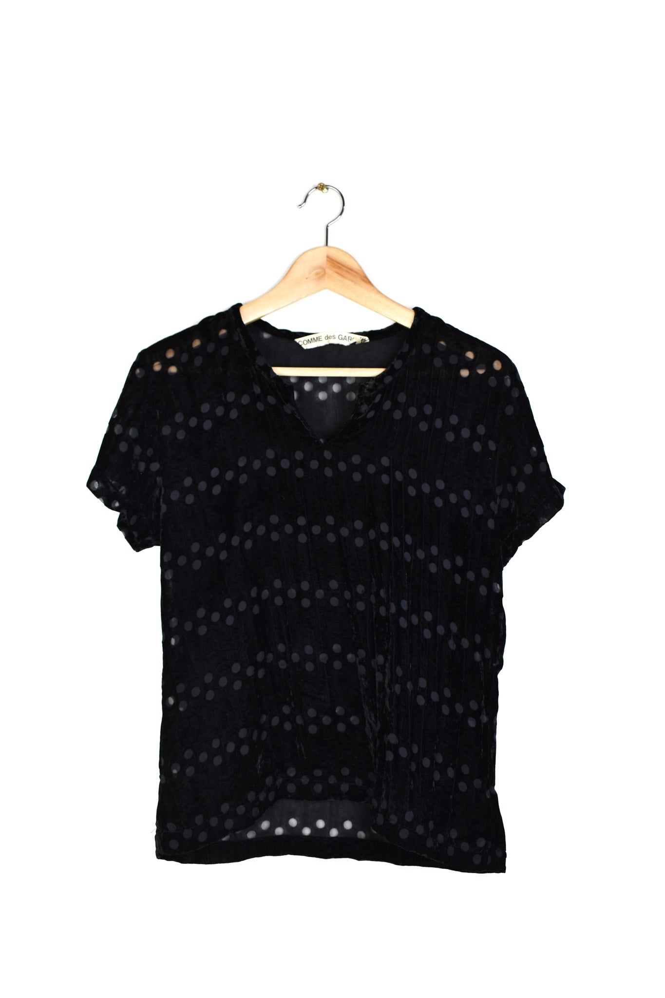 Comme des Garçons dotted velvet top