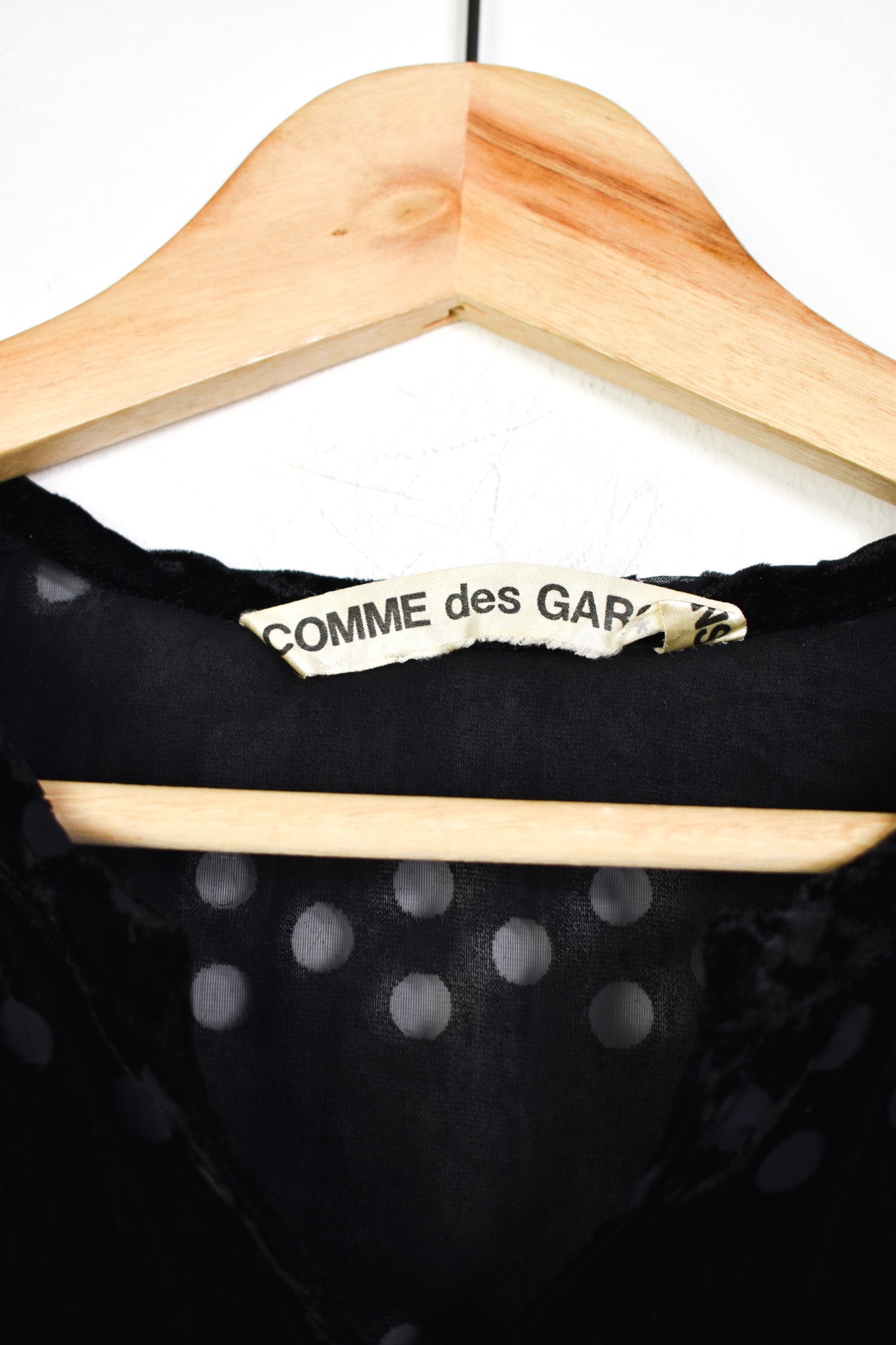 Comme des Garçons dotted velvet top
