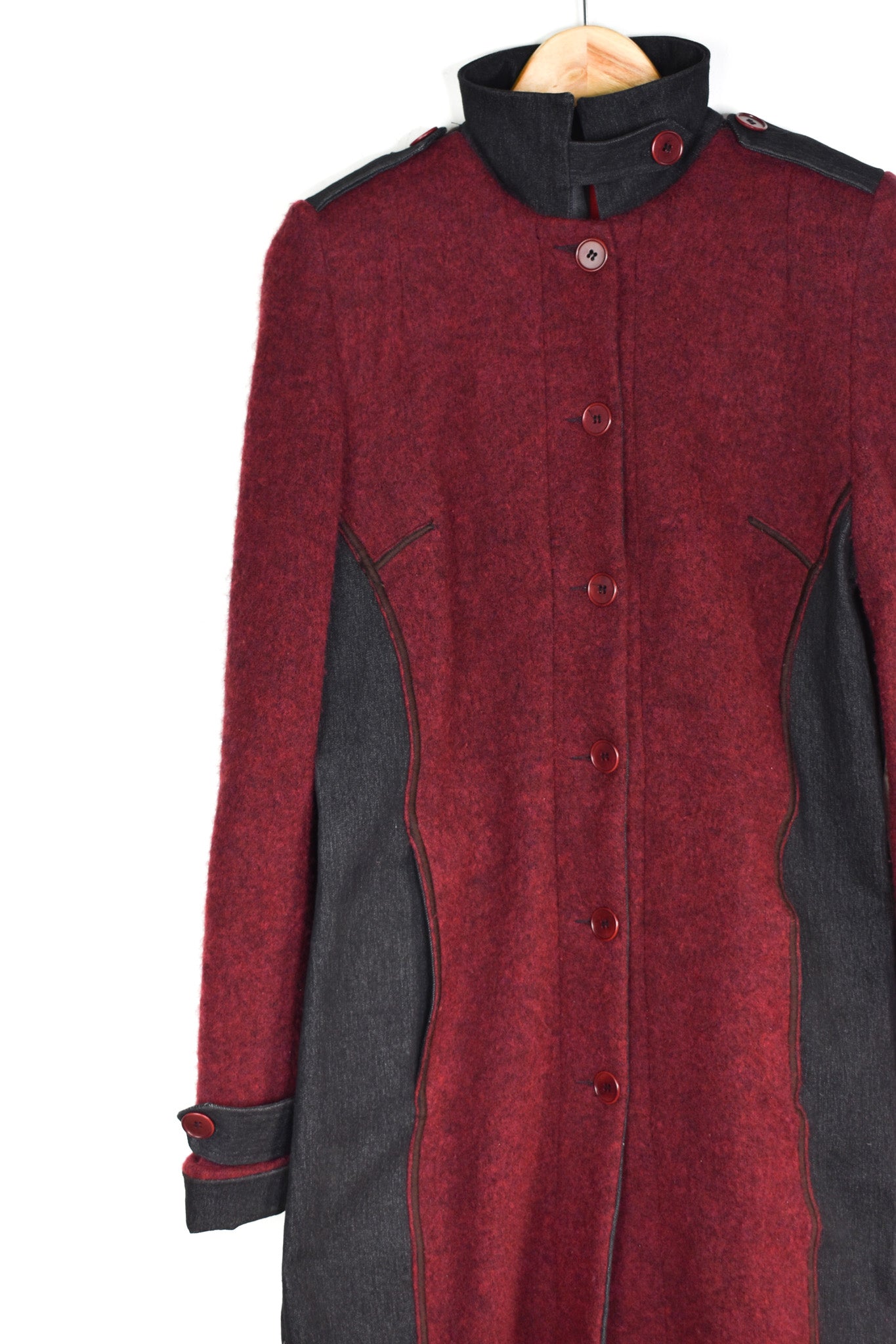 Ipse Gazebo wool and denim jacket